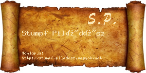 Stumpf Piládész névjegykártya